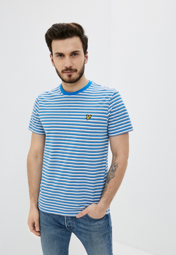 

Футболка Lyle & Scott, Голубой, Stripe Ringer T-Shirt