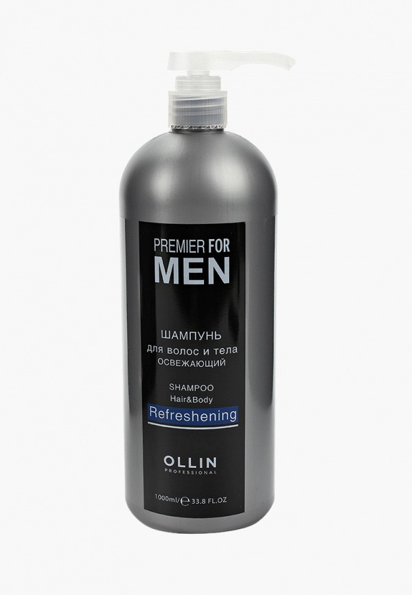 Шампунь Ollin PREMIER FOR MEN для ежедневного ухода OLLIN PROFESSIONAL освежающий 1000 мл ollin professional освежающий шампунь для волос и тела 1000 мл ollin professional premier for men