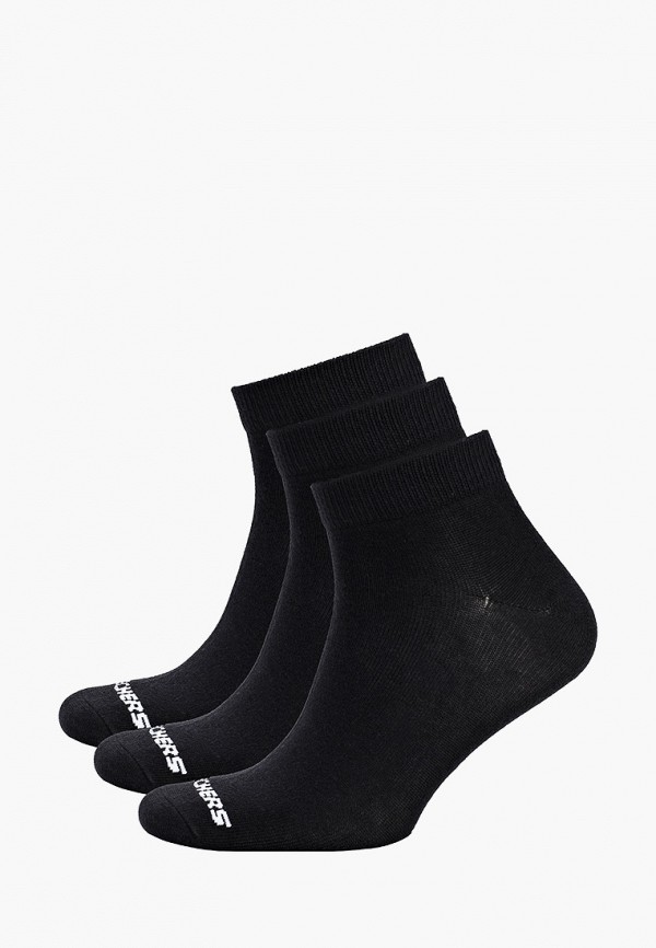 

Носки 3 пары Skechers, Черный, NON TERRY QTR CREW - FLAT KNIT