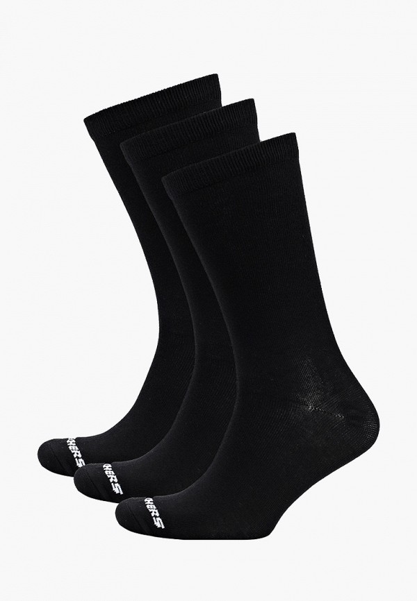 

Носки 3 пары Skechers, Черный, NON TERRY CREW - FLAT KNIT