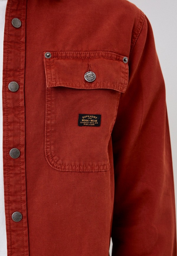 Рубашка Superdry оранжевый, размер 46, фото 4