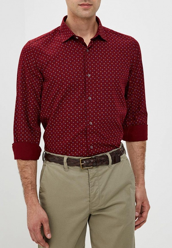 

Рубашка Bawer, Бордовый, Slim Fit