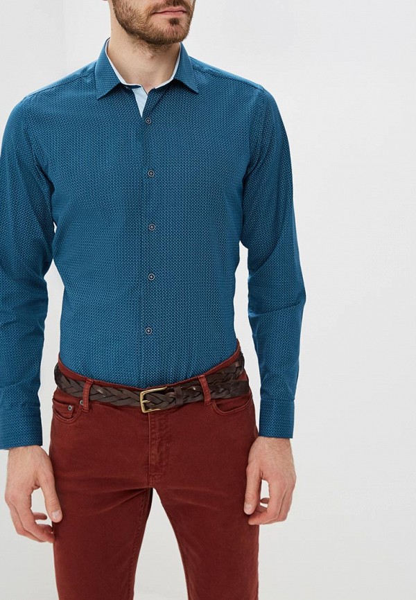 

Рубашка Bawer, Бирюзовый, Regular Fit