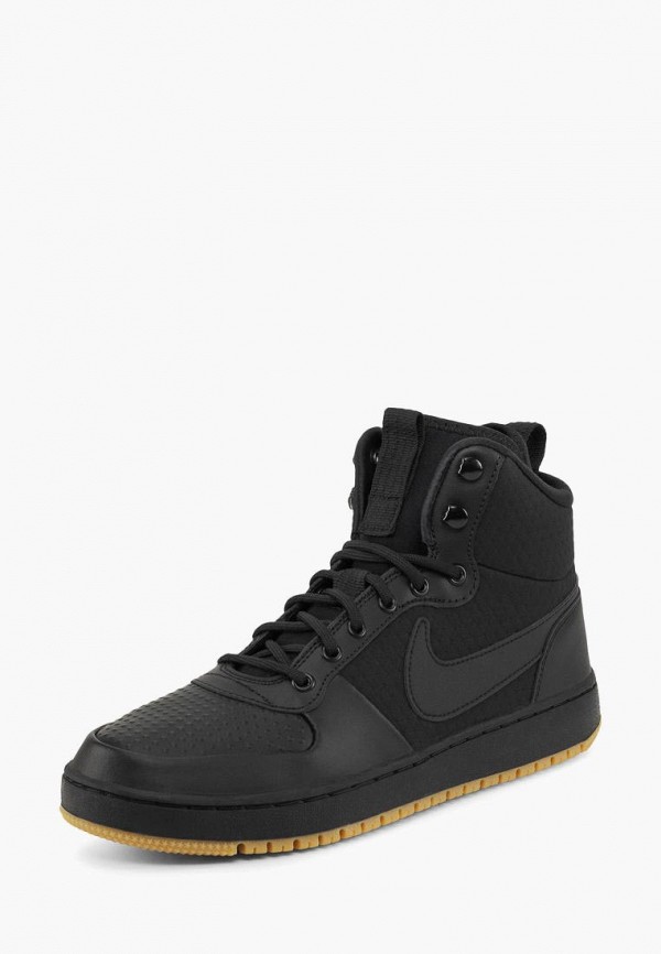 Осенние найк мужские. Nike Mid Ebernon чёрные. Кеды утепленные мужские Nike Ebernon Mid Winter. Кеды найк высокие мужские черные. Кроссовки найк мужские осень зима.