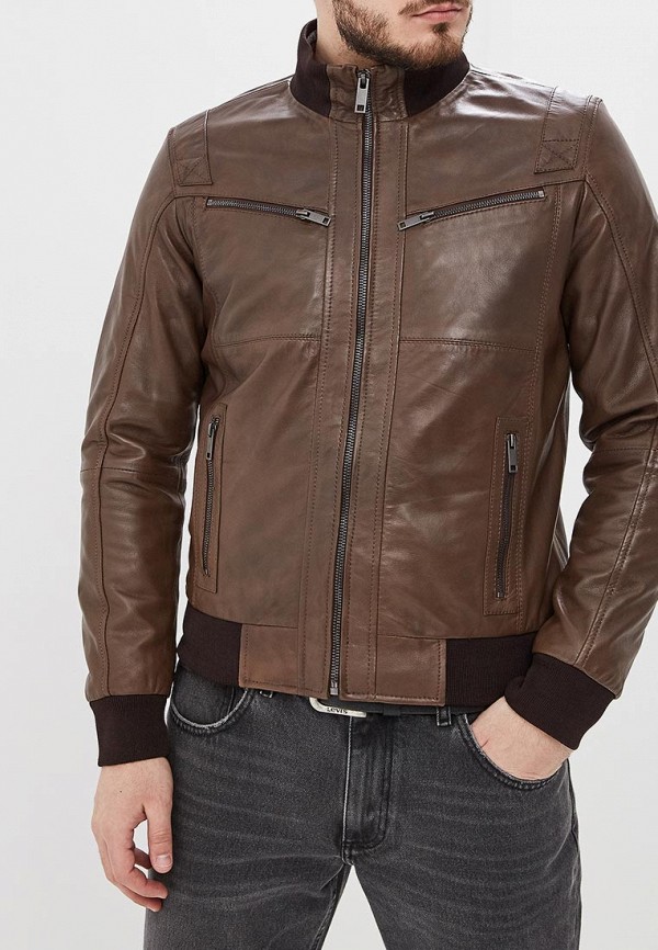 

Куртка кожаная Urban Fashion for Men, Коричневый