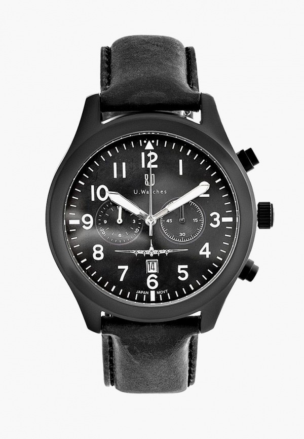 

Часы U.Watches, Черный, Aviator