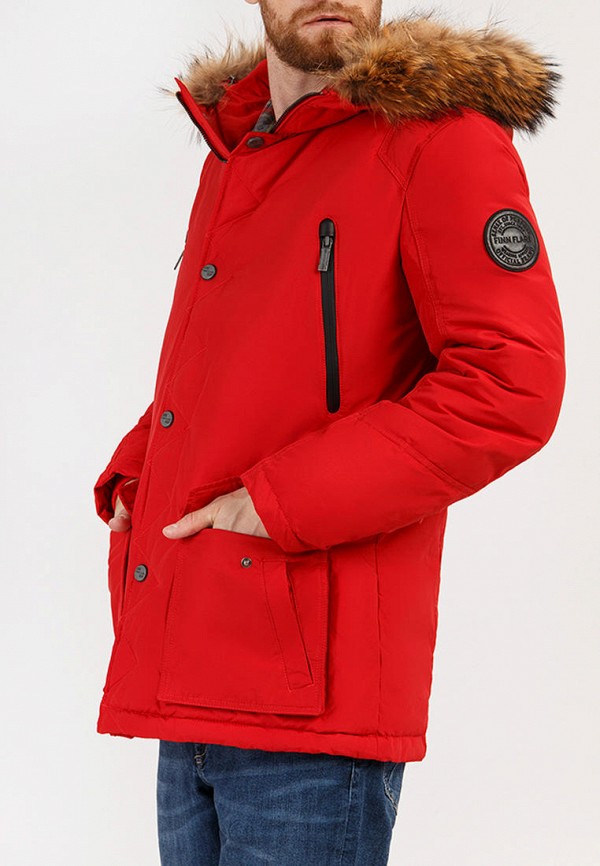 Куртка утепленная Finn Flare цвет красный  Фото 2