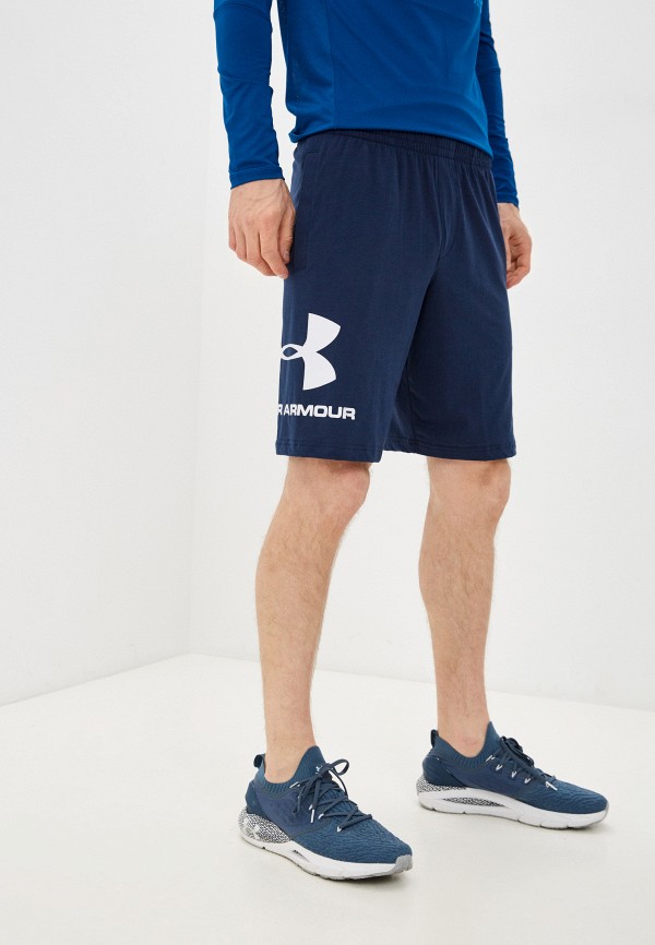 

Шорты спортивные Under Armour, Синий, SPORTSTYLE COTTON LOGO SHORTS