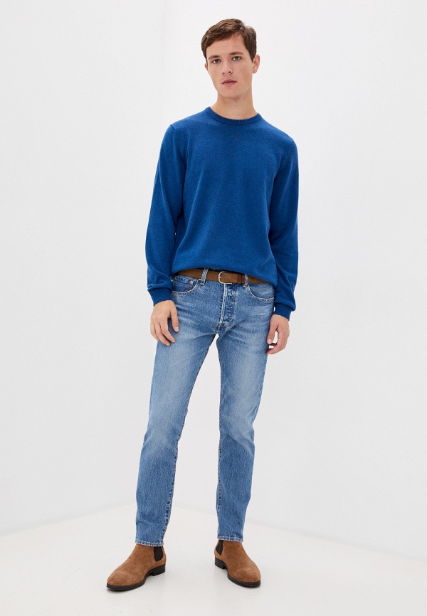 Пуловер Henderson цвет синий  Фото 2