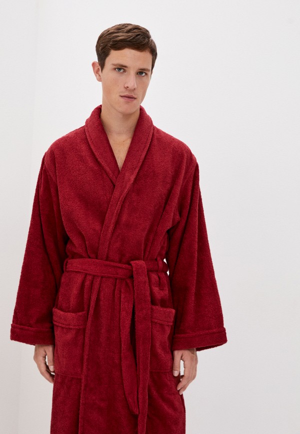 Халат домашний Wellness бордовый, размер 52, фото 2