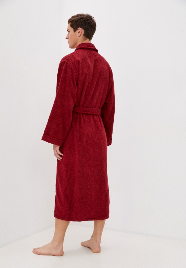 Халат домашний Wellness бордовый, размер 52, фото 3