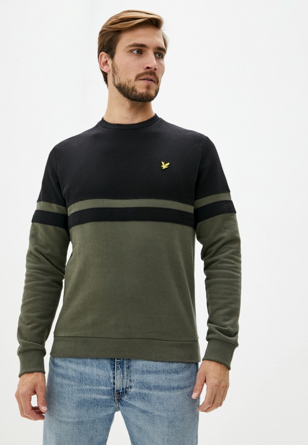 

Свитшот Lyle & Scott, Хаки, Panel Stripe Crew Neck Sweatshirt