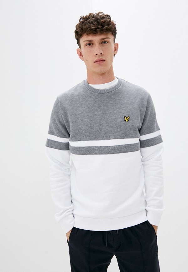 

Свитшот Lyle & Scott, Серый, Panel Stripe Crew Neck Sweatshirt