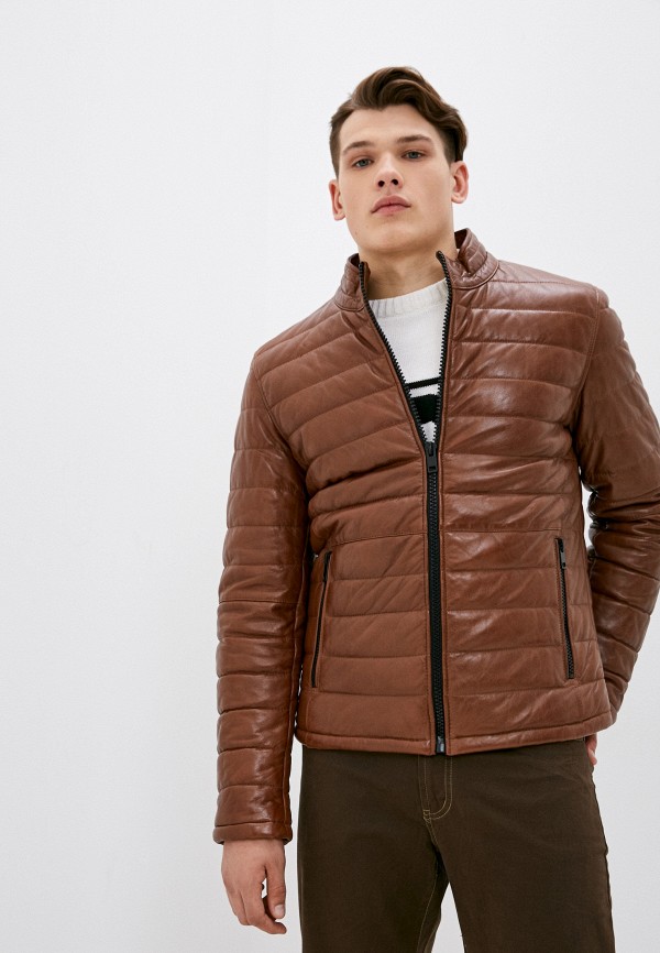 

Куртка кожаная Urban Fashion for Men, Коричневый