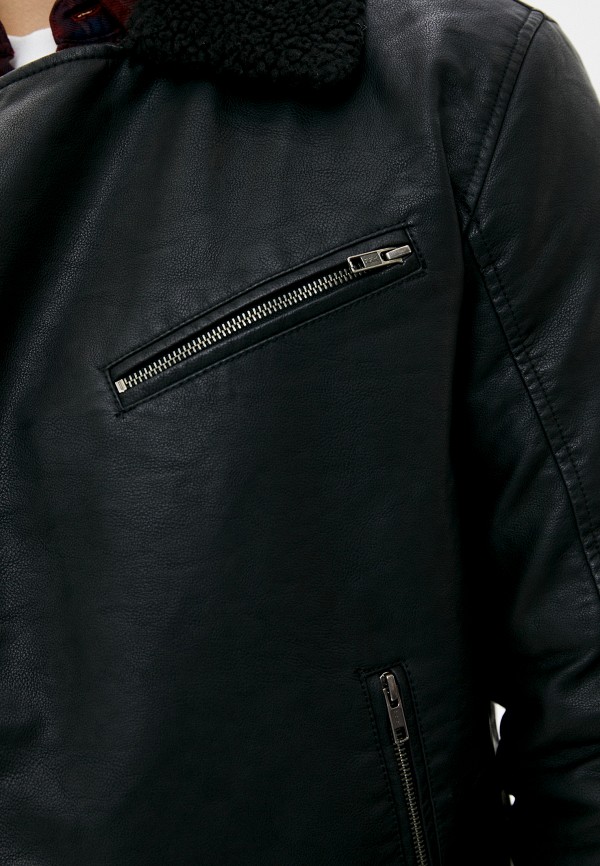 Куртка кожаная Mavi цвет черный  Фото 5