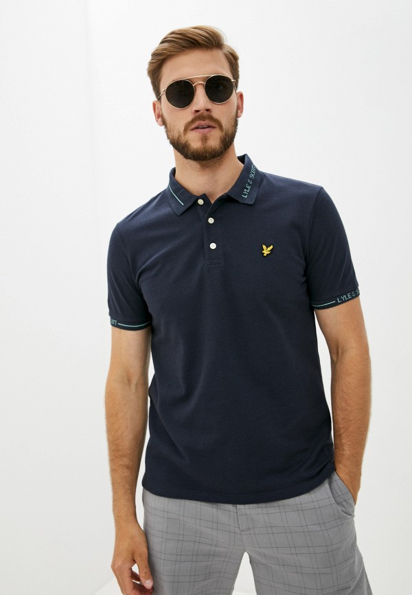 

Поло Lyle & Scott, Синий, Seasonal Branded Collar Polo Shirt