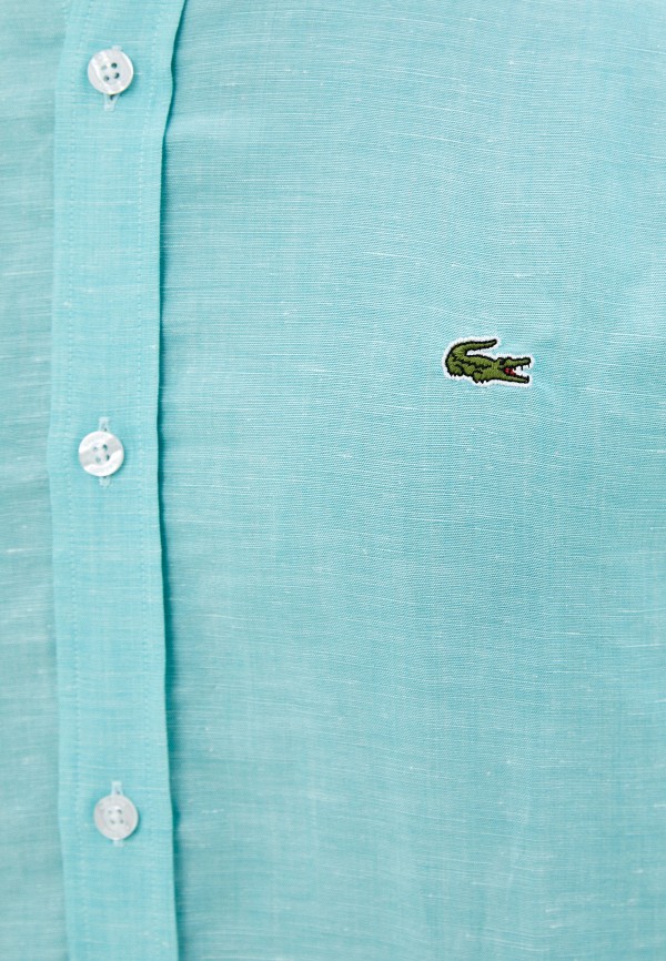 Рубашка Lacoste цвет бирюзовый  Фото 4