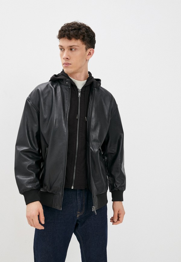 

Куртка кожаная Urban Fashion for Men, Черный