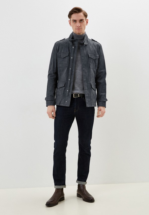 Куртка кожаная Urban Fashion for Men коричневый, размер 60, фото 2