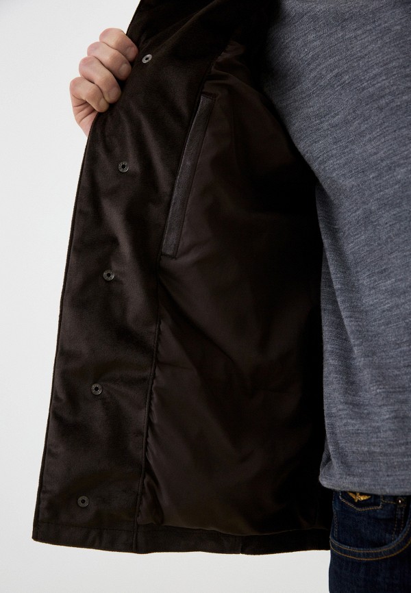 Куртка кожаная Urban Fashion for Men коричневый, размер 60, фото 4