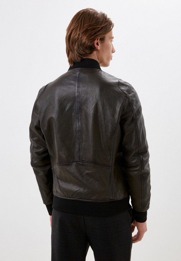 Куртка кожаная Urban Fashion for Men хаки, размер 56, фото 3
