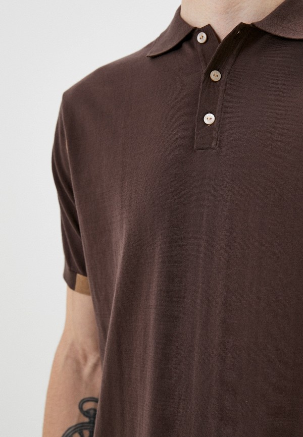 Поло Cudgi коричневый, размер 50, фото 4