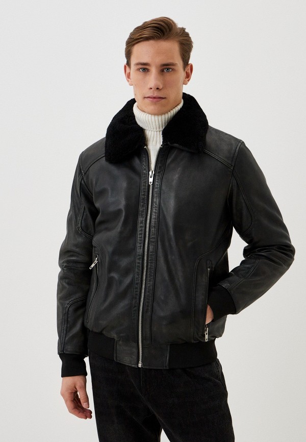 фото Куртка кожаная утепленная urban fashion for men