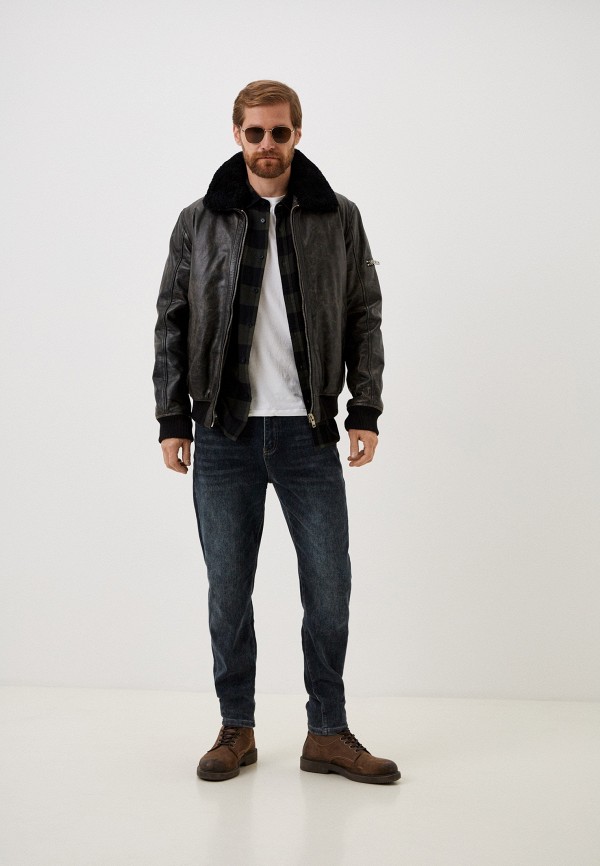 фото Куртка кожаная утепленная urban fashion for men