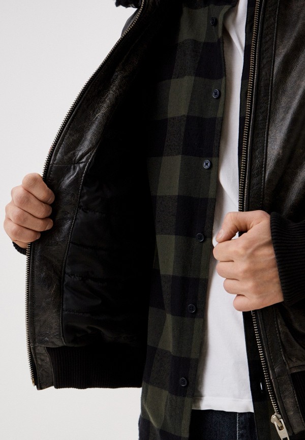 фото Куртка кожаная утепленная urban fashion for men