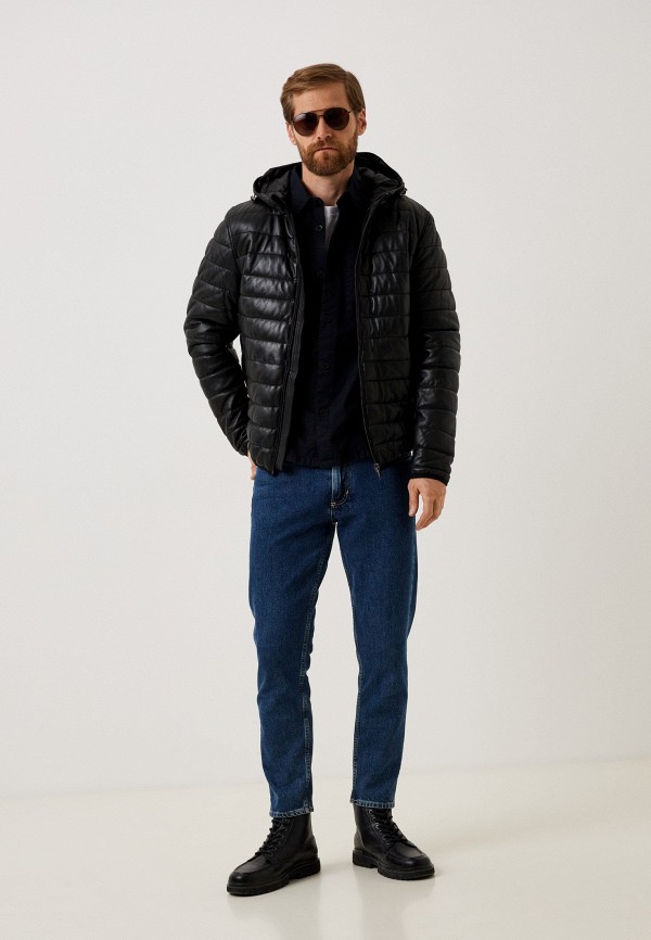 фото Куртка кожаная утепленная urban fashion for men
