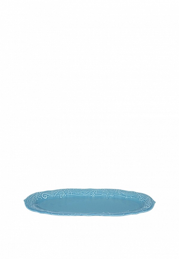 Блюдо сервировочное Myatashop "Морское" 36 см небесно-голубое из коллекции "Marine World Collection"