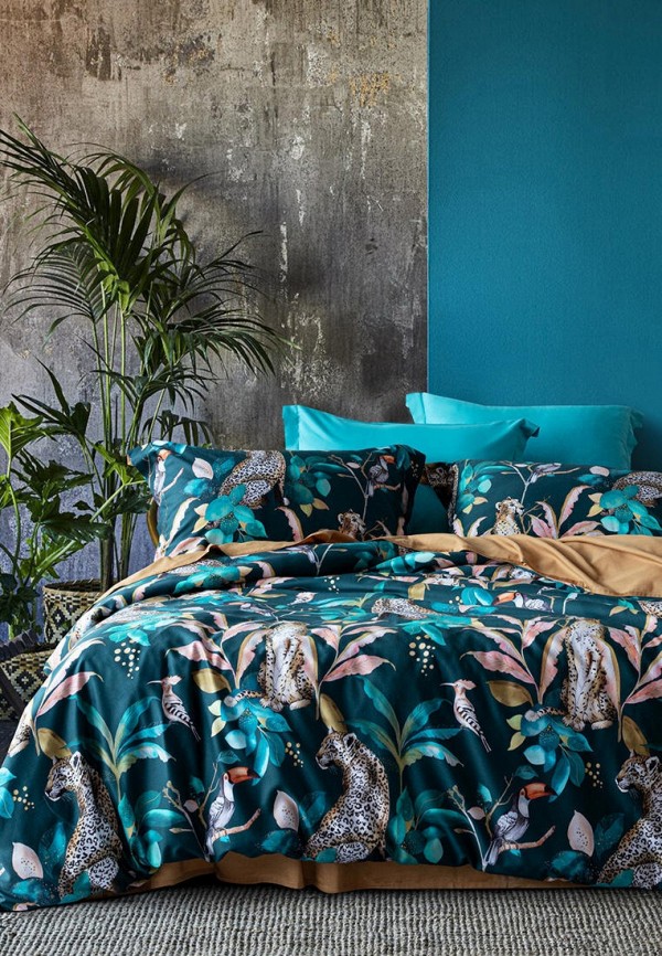 

Постельное белье Евро Bellehome, Бирюзовый, Эмбер сатин-премиум