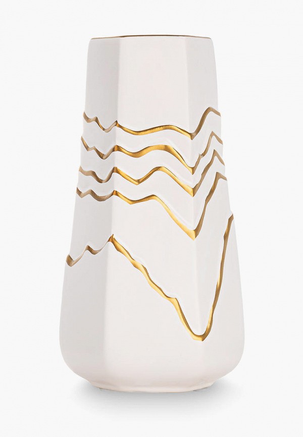 Ваза Mandarin Decor Олимпия Белая с золотом, 700 мл ваза подставка к бижутерии девушка с букетом белая с золотом 0 02 л