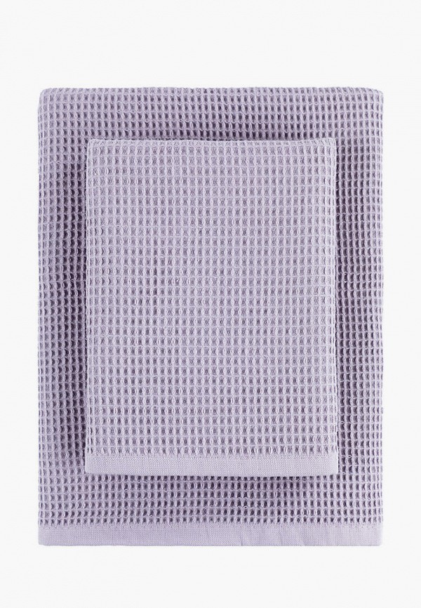 Набор полотенец кухонных Унисон вафельных (2 шт.) (50х100+70х140) lilac