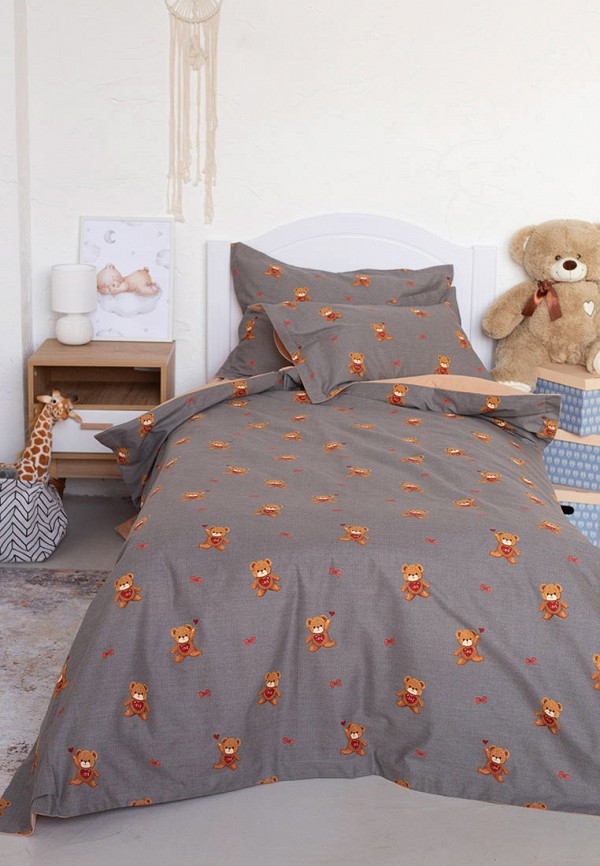

Постельное белье детское Bellehome, Серый, Мишка Оскар