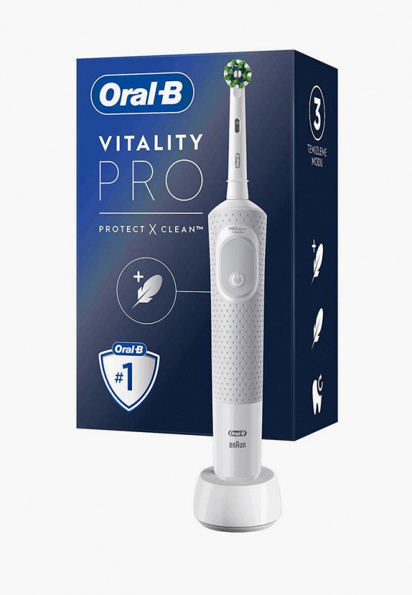 Электрическая зубная щетка Oral B Vitality Pro D103.413.3 Cross Action Protect X Clean White