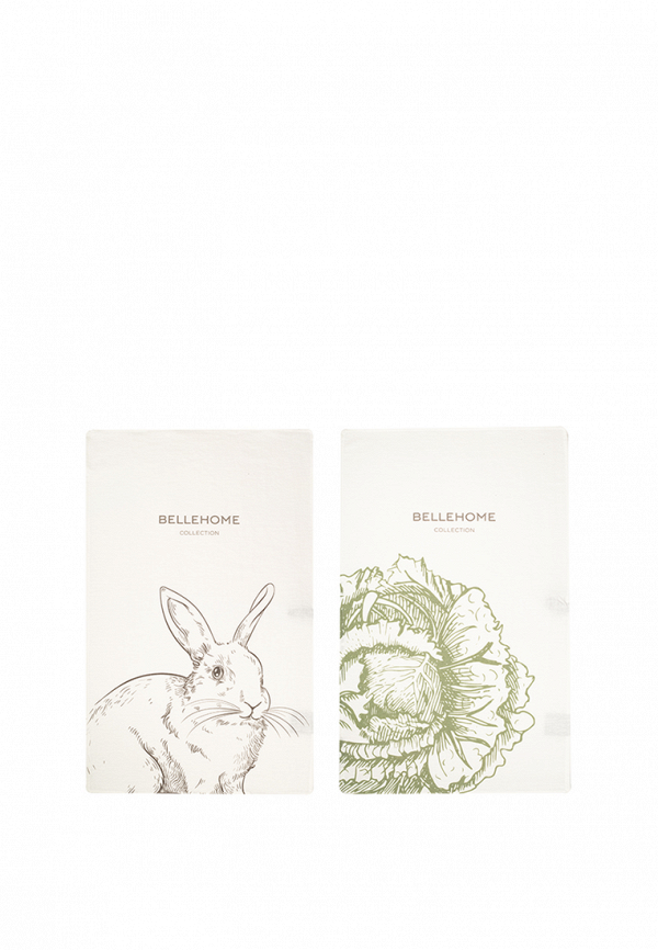 

Набор полотенец кухонных Bellehome, Бежевый, Rabbit 40х70 2 шт. хлопок/лен