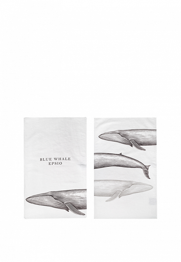

Набор полотенец кухонных Bellehome, Белый, Blue whale 40х70 2 шт. хлопок/лен