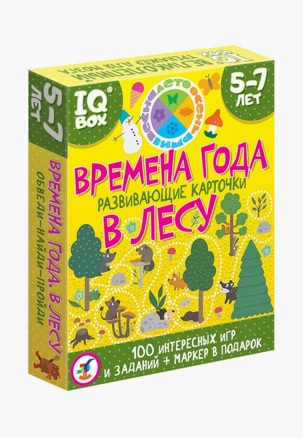 Игра настольная Дрофа-Медиа IQ Box. Развивающие карточки. Времена года. В лесу