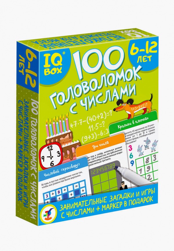 Игра настольная Дрофа-Медиа IQ Box. 100 Головоломок с числами настольные игры дрофа настольная игра iq box 100 головоломок с изюминкой