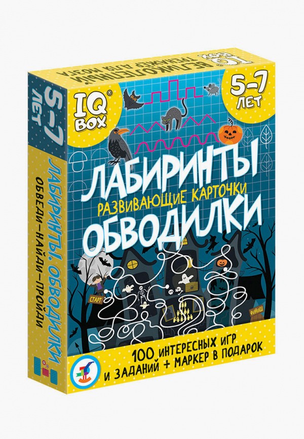 Игра настольная Дрофа-Медиа IQ Box. Развивающие карточки. Лабиринты. Обводилки