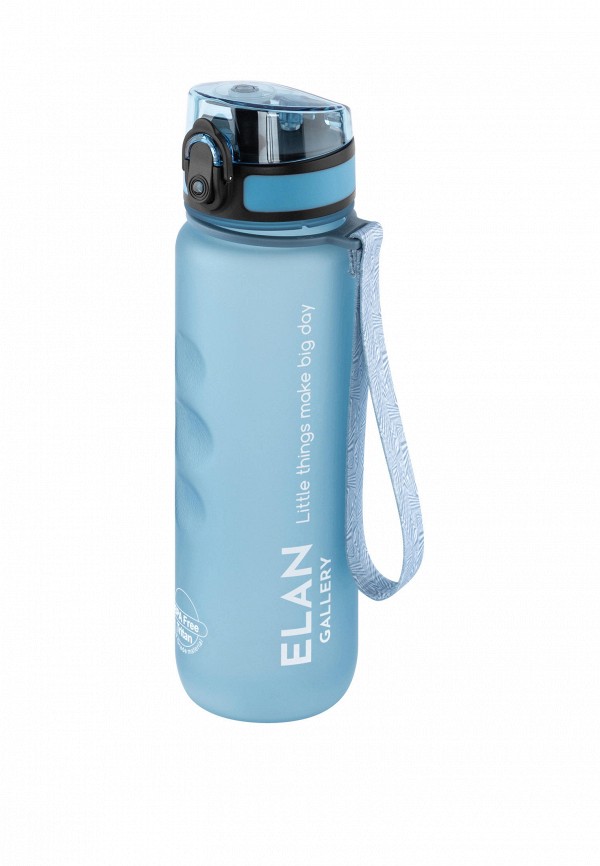 Бутылка спортивная Elan Gallery 500 мл 6,5х6,5х23 см Style Matte, с углублениями для пальцев, голубая пастель