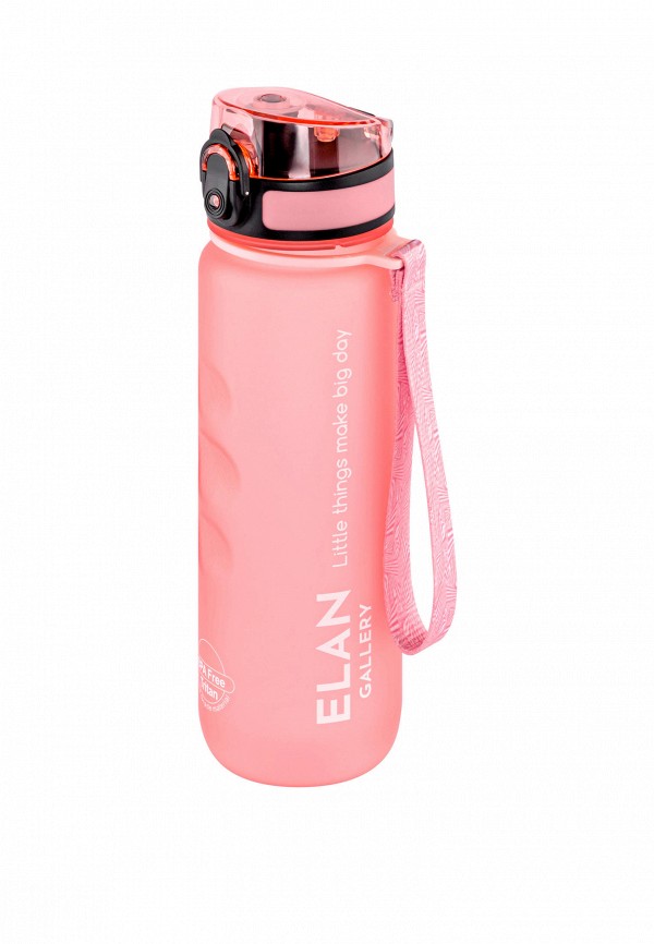 Бутылка спортивная Elan Gallery 500 мл 6,5х6,5х23 см Style Matte, с углублениями для пальцев, пыльная роза