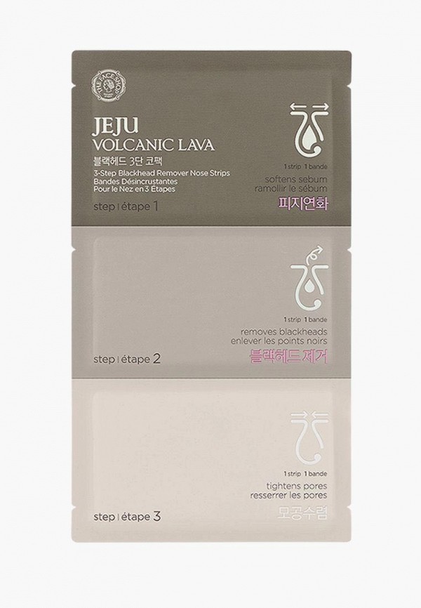 

Полоски для лица Thefaceshop, Серый, JEJU VOLCANIC LAVA 3 STEP BLACKHEAD REMOVER NOSE STRIPS