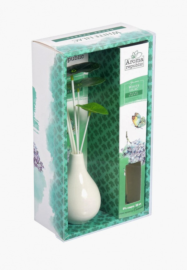 

Аромадиффузор Aroma republic, Бирюзовый, Белая сирень