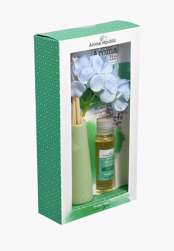 

Аромадиффузор Aroma republic, Бирюзовый, Белая сирень