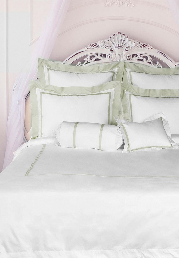 

Постельное белье Евро Bellehome, Ноктюрн Olive, Белый