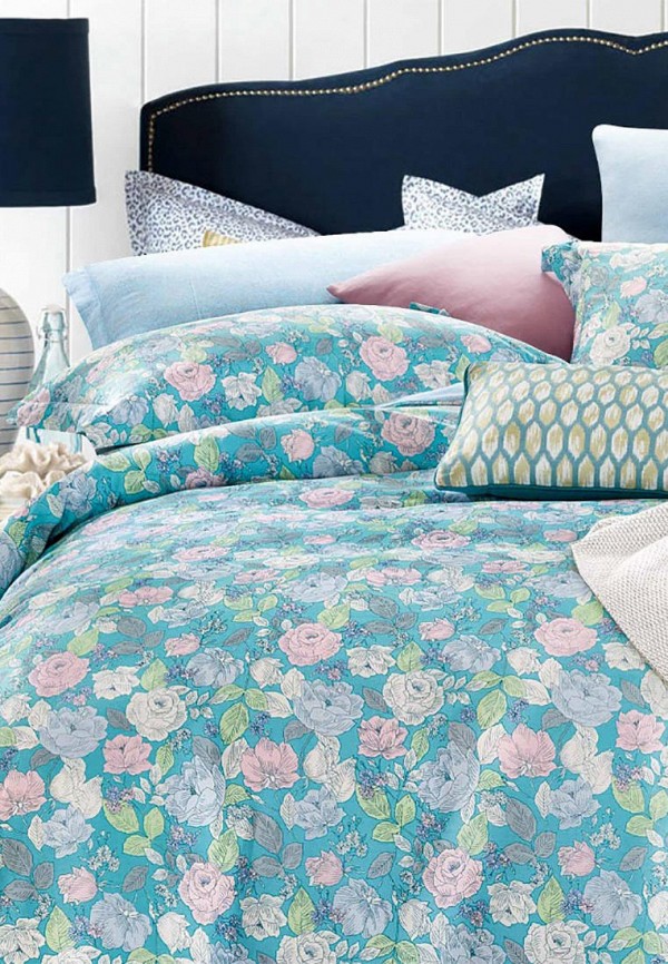 

Постельное белье Евро Cleo Home, Бирюзовый, Satin Luxe
