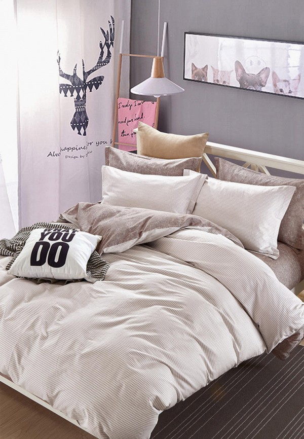 

Постельное белье Семейное Cleo Home, Satin Luxe, Бежевый