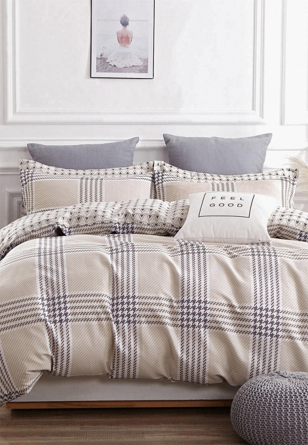 

Постельное белье Семейное Cleo Home, Satin Luxe, Бежевый
